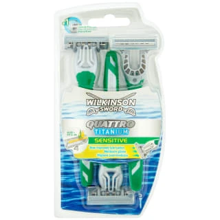 B&M Wilkinson Sword Quattro Titanium Sensitive 3pk 1 B&M Wilkinson Sword Quattro Titanium Sensitive 3pk