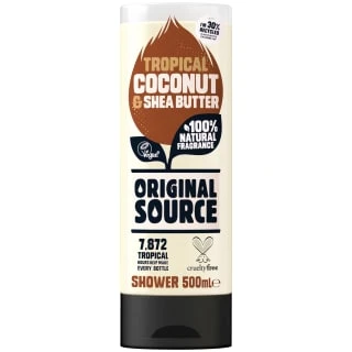 Original Source Shower Gel 500ml - Tropical Coconut & Shea Butter 1 Original Source Shower Gel 500ml - Tropical Coconut & Shea Butter