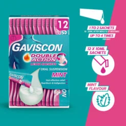 Gaviscon Double Action Liquid Sachets 12pk -Health Supply Store 345488 gaviscon 12 x 10ml double action 10ml liquid sachets 3