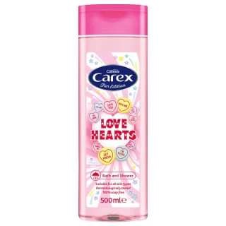 Carex Fun Edition Bath & Shower Cream 500ml - Love Hearts 1 Carex Fun Edition Bath & Shower Cream 500ml - Love Hearts
