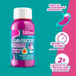 Gaviscon Double Action 150ml - Mixed Berries -Health Supply Store 379279 gaviscon 150ml double action mixed berries liquid 3
