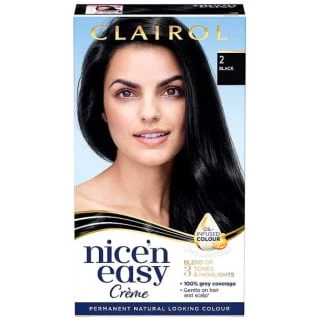Clairol Nice'n Easy Creme Permanent Hair Dye - 2 Black 1 Clairol Nice'n Easy Creme Permanent Hair Dye - 2 Black