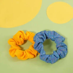 Ella Style Scrunchies 2pk - Blue & Gold -Health Supply Store 385596 ella style hair accessories 2pk scrunchies 2