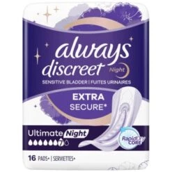 Always® Always Discreet Pads Extra Secure 16pk - Ultimate Night