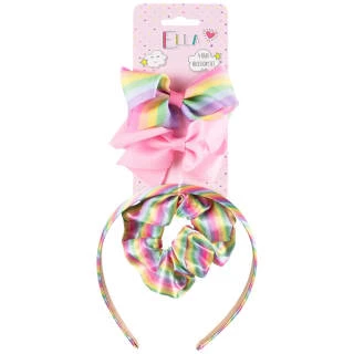 Ella Hair Accessory Set 4pk - Rainbow