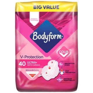 Bodyform Ultra Pads With Wings 40pk 1 Bodyform Ultra Pads With Wings 40pk